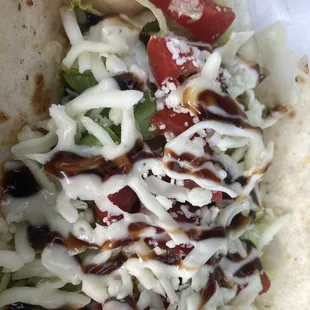 Italian taco, close-up.