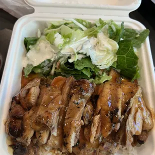 Teriyaki chicken special w/ side of salad