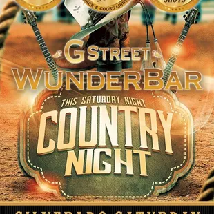The last Saturday of every month. Country Music all night long!