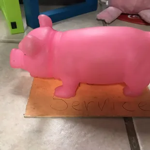 Oink for service if they are in the back cooking, super cute!