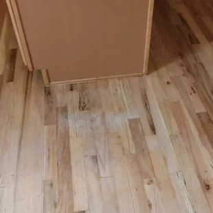 What the floors looked like 13 months after they were refinished by g3.