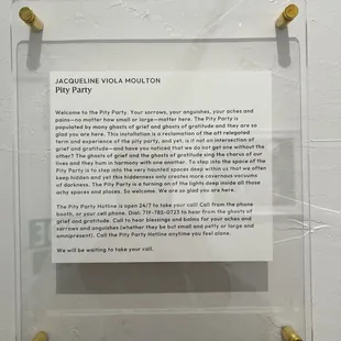 An experiential art piece description