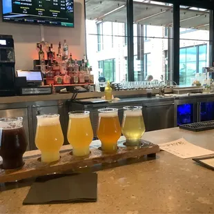 Flight in main taproom.