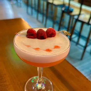 Sugar baby cocktail, the bar tender was so nice to decorate heart shape on the egg white