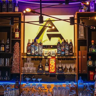 the bar area