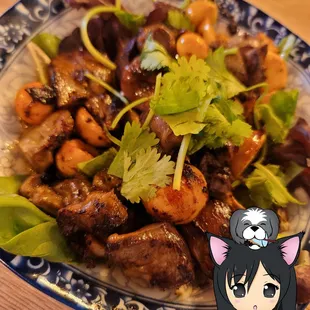 Appetizer with gizzard + egg yolk. Love, @eatoutthao