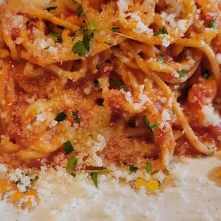 Spaghetti with tears of the gods