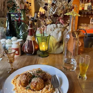 Spaghetti - I added the meatballs for extra $