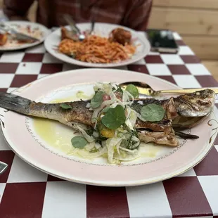 Whole roasted fish