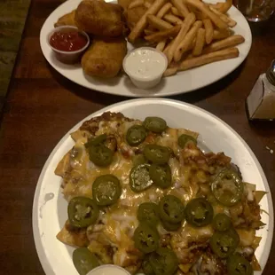 Fish and chips; nachos