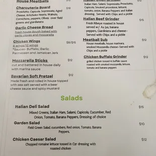 Menu other side