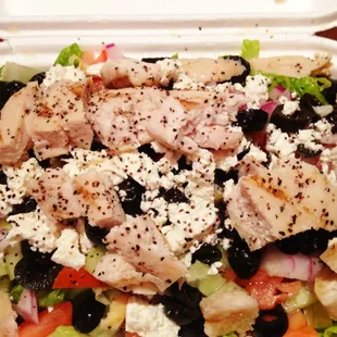 Greek Salad with Chicken Breast
