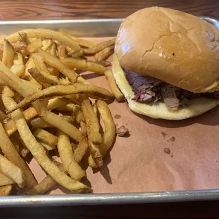 Sliced Brisket Sandwich