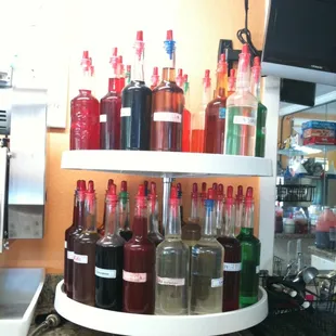 just some of the syrups