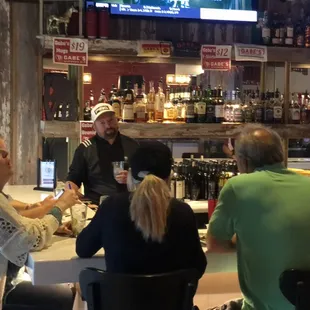 steve the owner chatting with customers!