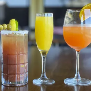 Brunch Drinks! Bloody Mary, Mimosa and an Aperol Betty. Sundays 11-2