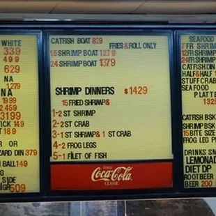 Didn't see a menu. Here it is