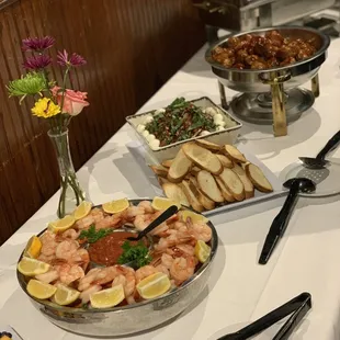 a variety of appetizers