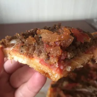 Meat lovers pizza! OMG delicious