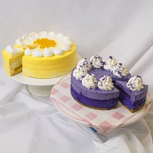 Mango Lover and Ube Cream Cheesecake