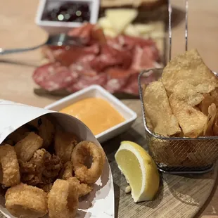 food, fish and chips