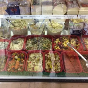 a variety of food items