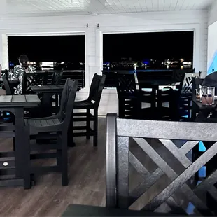 Upstairs al fresco dining