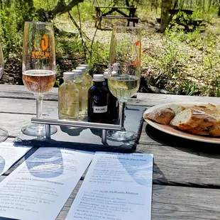 Scenary ain't great but the wine and fresh bread make up for it.