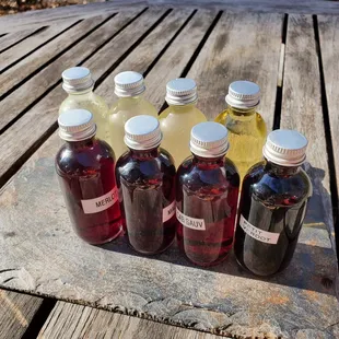 Red and white flight