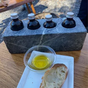 Wine flight, warmed stone!