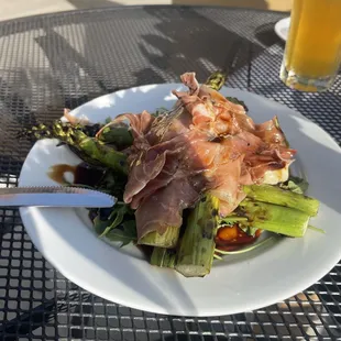 Prosciutto wrapped asparagus