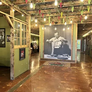 Semi-private dining spaces and Frank!