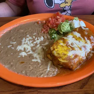 Chimichanga.  Sauce was not very good and was not crispy