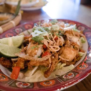 a plate of food on a table