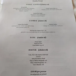 Restaurant week 2024 special menu
