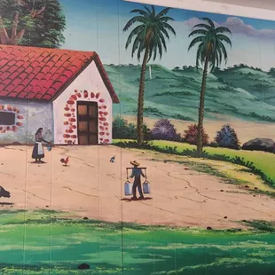 Mural inside dining area