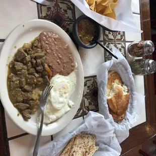 a plate of mexican food