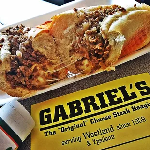 Since 1959 Real Ribeye Steak  got mine with Provalone Cheese  best in Michigan, Lefty's Fake use Burger Meat