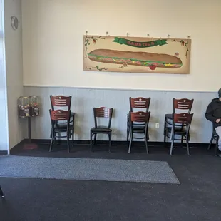 Waiting area but only 2 seats available