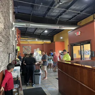 customers waiting in line