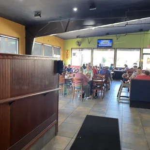 people sitting at tables