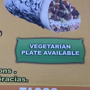 Lots of vegetarian options