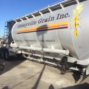 This is how their grain is delivered. It&apos;s freakin epic.