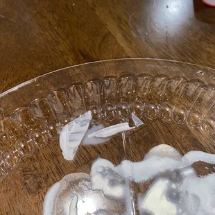 plastic shards in milkshake
