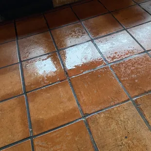 Dangerous wet floor