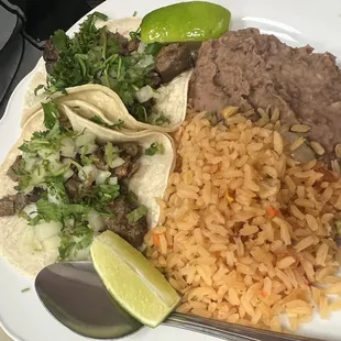 Taco Platter - Carne Asada