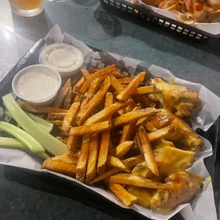 Wings and fries