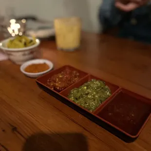 Sambal Flight and pickles