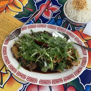 Eggplant & Mushroom Cheung Fun