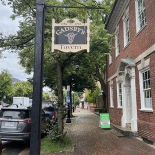 a sign for gadsby&apos;s tavern